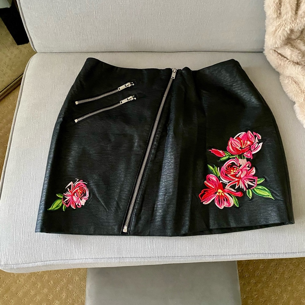 Faux Leather Skirt